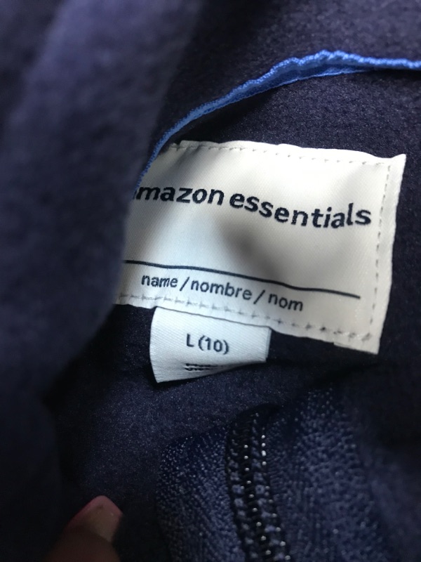 Photo 2 of Amazon Essentials Boys and Toddlers' Polar Fleece Full-Zip Mock Jacket Polyester Navy/Blue Large