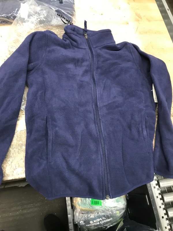 Photo 2 of Amazon Essentials Boys and Toddlers' Polar Fleece Full-Zip Mock Jacket Polyester Navy/Blue Large