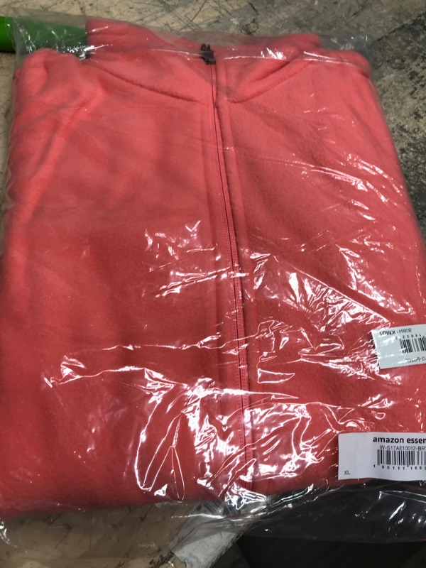 Photo 2 of Amazon Essentials Women's Classic-Fit Long-Sleeve Full-Zip Polar Soft Fleece Jacket (Available in Plus Size) Polyester Coral Pink X-Large