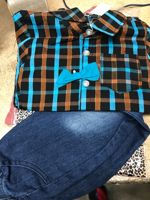 Photo 1 of Baby boys Gentleman outfits ( blue Brown 18-24 Months)
