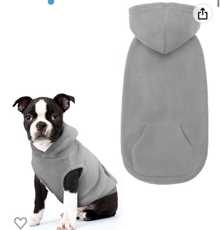 Photo 1 of EXPAWLORER Pet Dog Clothes with Pocket, Polar Fleece Dog Hoodie Fall Cold Winter Sleeveless Sweater with Hat Warm Cozy Sweatshirt for Small to Large Dogs Boy and Girl (Grey, S) 3 pack 