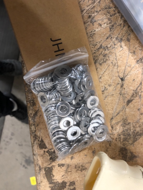 Photo 2 of 1/4" Stainless Flat Washer, 5/8" Outside Diameter, 18-8(304) Stainless Steel Washers Flat(120 pcs)