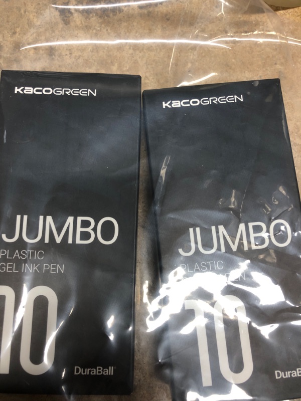 Photo 1 of Kaco 0.5mm Gel Ink Pens (10 Pieces Black - JUMBO) pack of 2
