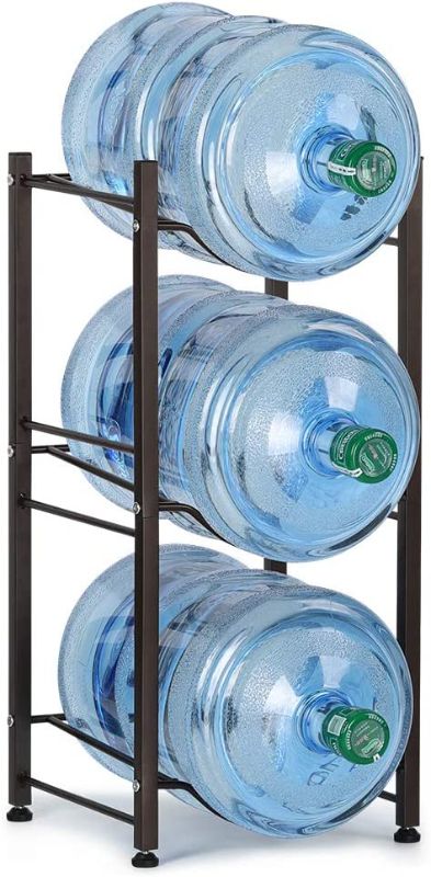 Photo 2 of 
5 Gallon Water Jug Holder Water Bottle Storage Rack, 3 Tiers, Dark Brown