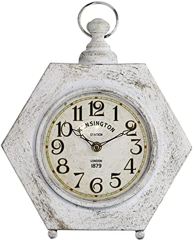 Photo 1 of 
ifreeside Table Clock Retro Metal Hexagonal Table Clock with Handle, Suitable for Family Living Room and Bedroom Decoration.