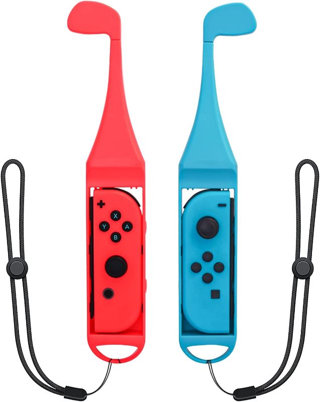 Photo 1 of ECHZOVE Golf Club for Nintendo Switch,Controller for Nintendo Switch Golf Games,Golf Clubs Compatible with Nintendo Switch - Red and Blue