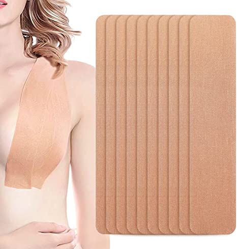 Photo 1 of 10 Pcs Breast Lift Boob Tape Strips for Push up Breasts in Dress, Breathable Chest Support Boobytape for Large Breast, 2In * 9.9In (10Pcs Nude) (BUNDLE OF THREE)