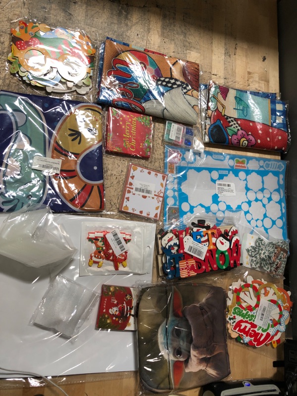 Photo 1 of 17 pack assorted home and seasonal décor bundle; Christmas, Party, Spring and Fall Items 
