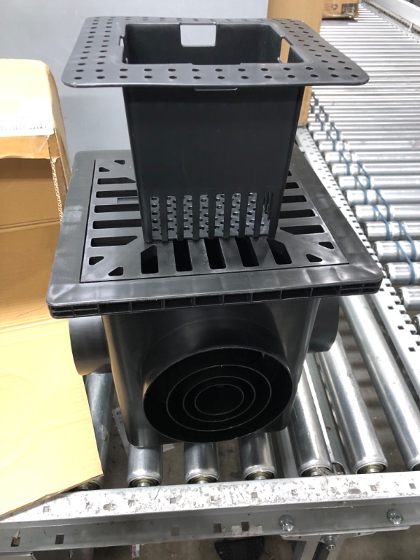 Photo 1 of 12"×12" Catch Basin Drainage Kit with Strainer Fit with 4 Different Size Pipes, Catch Basin for Drainage Adapter
