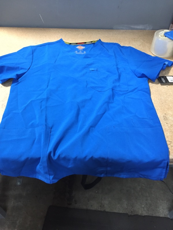 Photo 2 of Dickies EDS Essentials Medical Scrubs Top for Men V-Neck DK645 S Royal
SIZE S