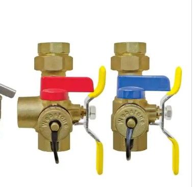 Photo 1 of  FIP Full Port Lead Free Hot & Cold Ball Valves with Pressure Relief-Tankless Water Heater Valve Kit