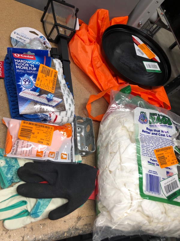 Photo 1 of **NO REFUNDS/RETURNS*- Bundle of MISCELLANOUES HOME DEPOT GOODS: GLOVES, FLOOR CLEANER, ETC. 
