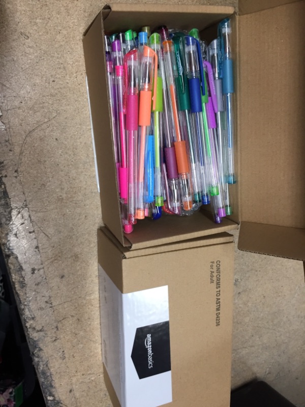 Photo 2 of TWO BOXES OF- Amazon Basics Multi-Color Gel Pen Set - 44 Count
