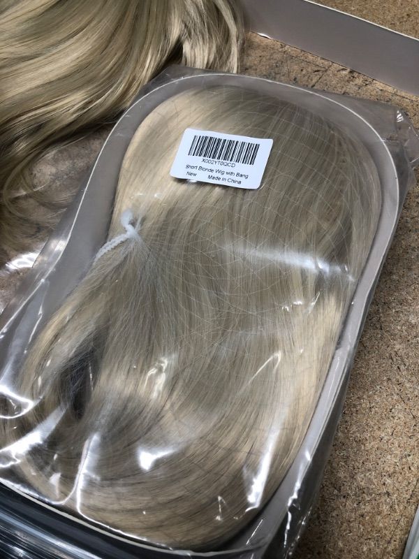 Photo 1 of Bob Blonde Wigs for Women with Bangs