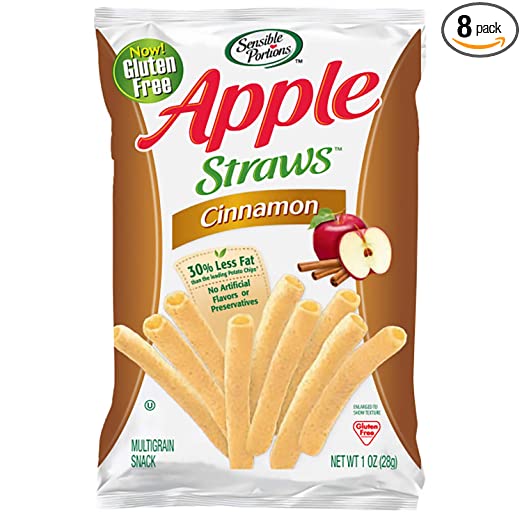 Photo 1 of *EXPIRED April 2022, NON REFUNDABLE* 
Sensible Portions Apple Straws, Cinnamon, Snack Size, 1 Oz (Pack of 8)
