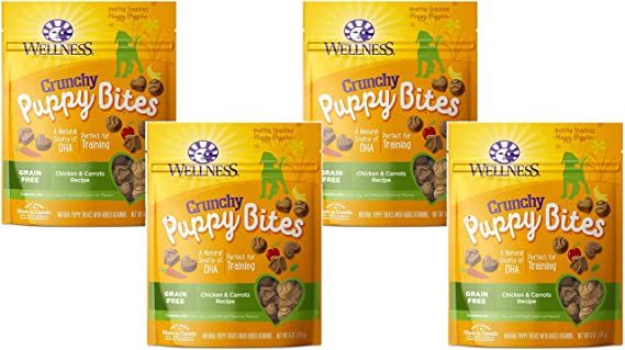 Photo 1 of *EXPIRES July 2022, NON REFUNDABLE* 
Wellness 4 Pack of Grain-Free Crunchy Puppy Bites, 6 Ounces Each, Chicken and Carrots Recipe
