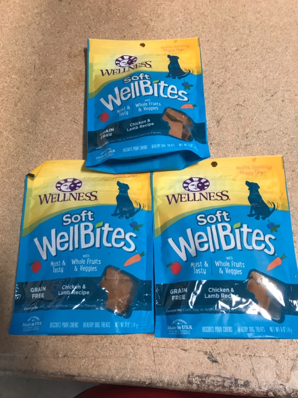 Photo 2 of *EXPIRES July 2022, NON REFUNDABLE* 
Wellness Rewarding Life Chicken & Lamb Grain-Free Soft & Chewy Dog Treats, 6-oz Bag (3 packs)
