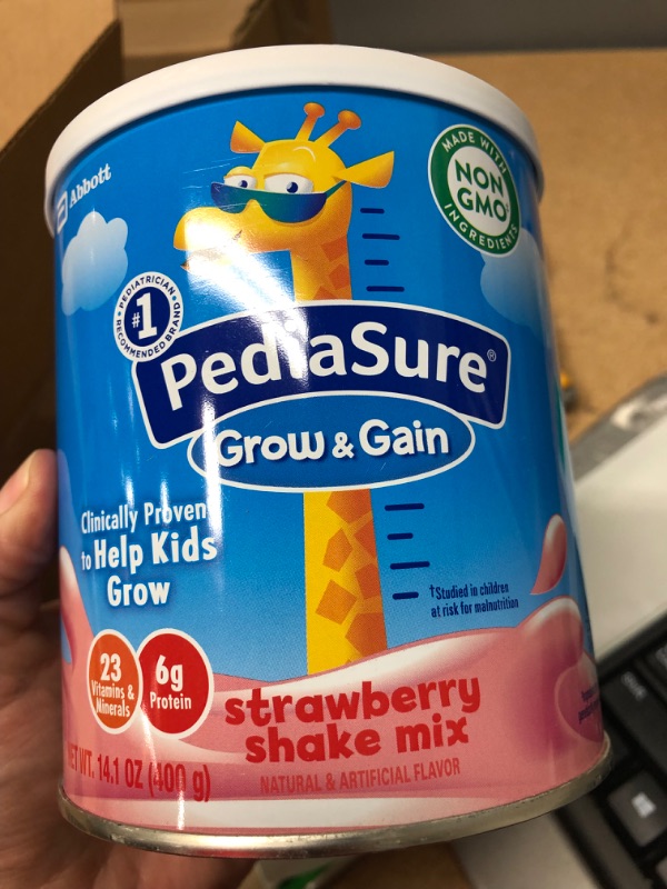 Photo 3 of **EXPIRES JULY2022** PediaSure Grow & Gain Non-GMO and Gluten-Free Shake Mix Powder, Nutritional Shake For Kids, With Protein, Probiotics, DHA, Antioxidants*, and Vitamins & Minerals, Strawberry (48 servings – 6 cans)
