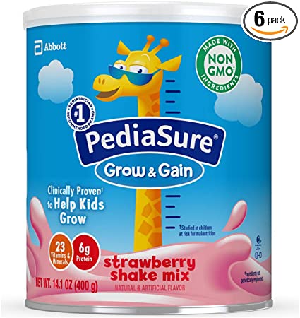 Photo 1 of **EXPIRES JULY2022** PediaSure Grow & Gain Non-GMO and Gluten-Free Shake Mix Powder, Nutritional Shake For Kids, With Protein, Probiotics, DHA, Antioxidants*, and Vitamins & Minerals, Strawberry (48 servings – 6 cans)
