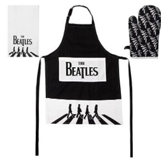 Photo 1 of Bioworld The Beatles Abbey Road Kitchen Textile 3pc Gift Set: Apron, Oven Mitt & Towel