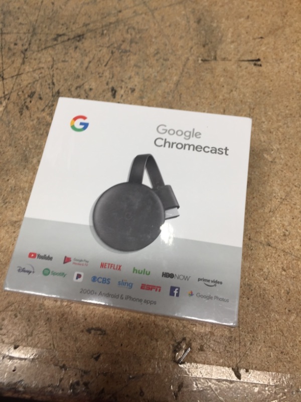 Photo 2 of Google Chromecast - Streaming Device with HDMI Cable - Stream Shows, Music, Photos, and Sports from Your Phone to Your TV
