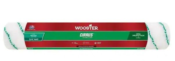 Photo 1 of 
Wooster
18 in. x 3/4 in. Cirrus Polyamide High-Density Woven Roller Cover