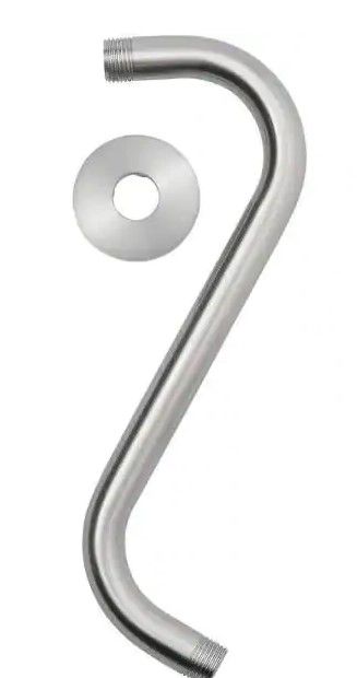 Photo 1 of 
Glacier Bay
11 in. S-Style Shower Arm and Flange in Brushed Nickel