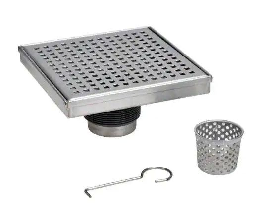 Photo 1 of 
OATEY
Designline 6 in. x 6 in. Stainless Steel Square Shower Drain with Square Pattern Drain Cover