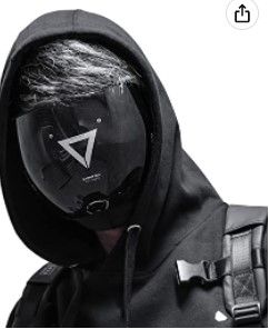 Photo 1 of Fabric of the Universe Techwear Graphic Cyberpunk Face Shield Protection Goggle
