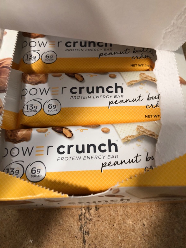 Photo 2 of **EXPIRES JUNE2023, NOT REFUNDABLE** Power Crunch Whey Protein Bars, High Protein Snacks with Delicious Taste, Peanut Butter Crème, 1.4 Ounce (12 Count)
