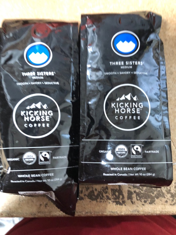 Photo 3 of **EXPIRES JUN 10/2022** Kicking Horse Coffee, Three Sisters, Medium Roast, Whole Bean, 10 Oz - Certified Organic, Fairtrade, Kosher Coffee
SET OF 2