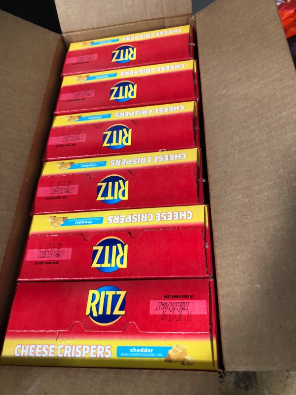 Photo 2 of ** EXPIRES MAY 2022** RITZ Cheese Crispers Cheddar Chips, 7oz SET OF 6
