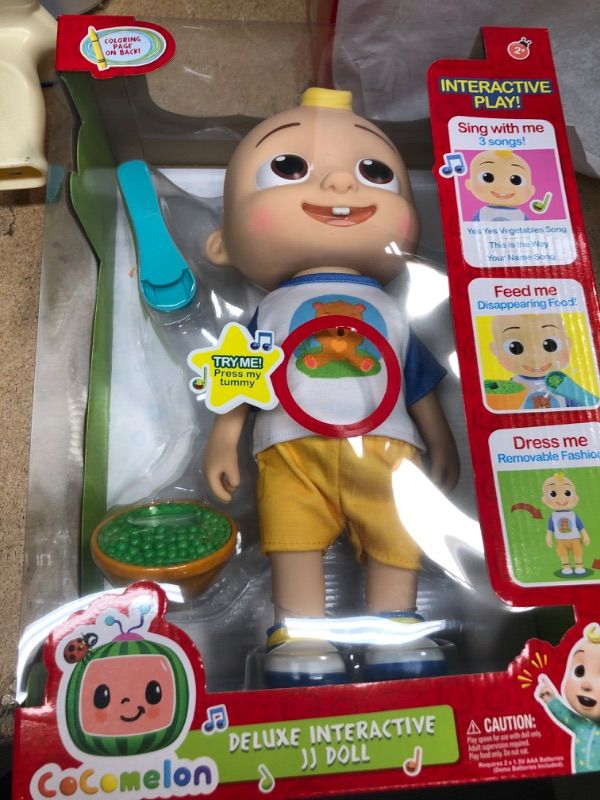 Photo 2 of CoComelon Deluxe Interactive JJ Doll Plush

