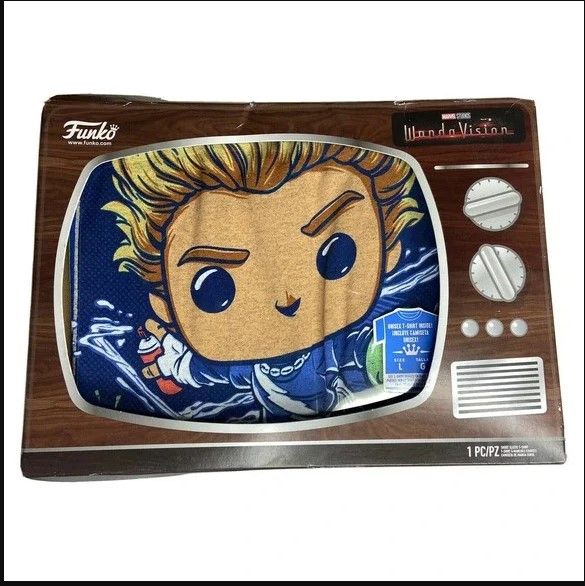 Photo 1 of Marvel Wandavision Funko Pop Tee Pietro Maximoff Size Large T-Shirt NIB
SIZE: LG