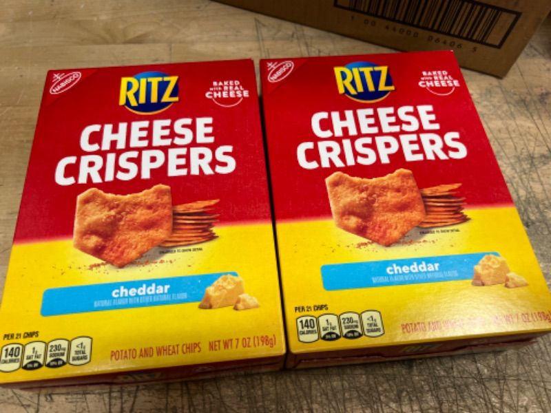 Photo 2 of 2pcks of RITZ Cheese Crispers Cheddar Chips, 7oz // Exp date May 27,2022
