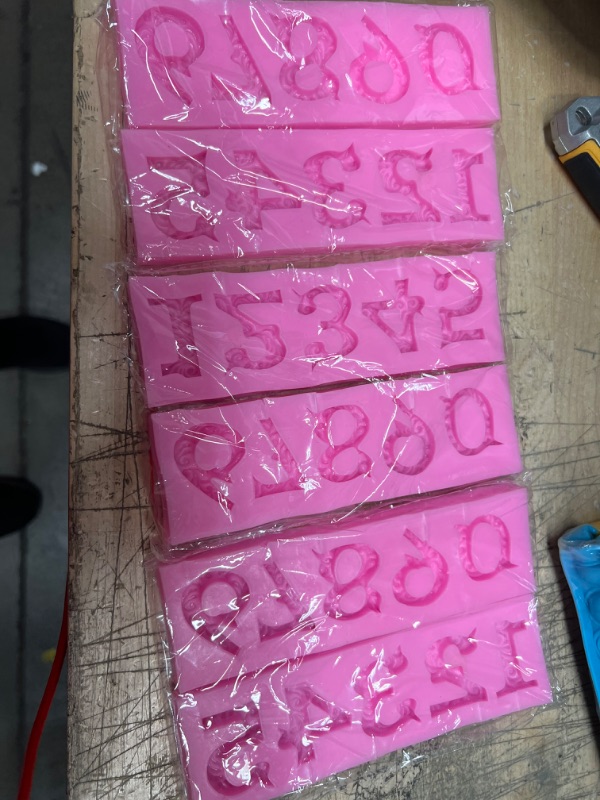 Photo 2 of 3pcks of homEdge Silicone Number Mold, 3D Number Mold for Cake Decoration, Topping, Suitable for Anniversary-Pay Attention to the Size
