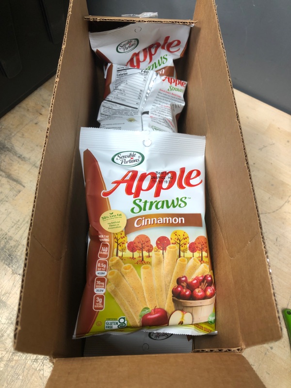 Photo 2 of ** EXP:26 APR 2022***   *** NON-REFUNDABLE***   ** SOLD AS IS**
Sensible Portions Apple Straws, Cinnamon, 10 oz. (Pack of 8)
