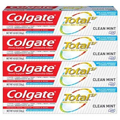 Photo 1 of *** EXP: 09/2022***   *** NON-REFUNDABLE***  *** SOLD AS IS**
Colgate Total Toothpaste, Clean Mint, 4.8 Ounce (4 Pack)
