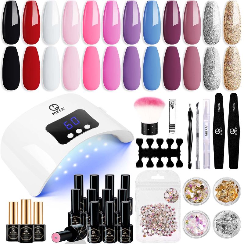 Photo 1 of MEFA Gel Nail Polish Kit with U V Light Starter Kit
(Colors may vary)