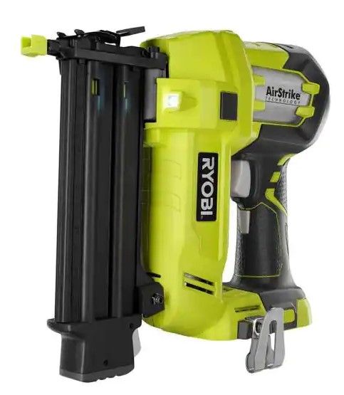 Photo 1 of RYOBI
ONE+ 18V Cordless AirStrike 18-Gauge Brad Nailer (Tool Only) with Sample Nails
