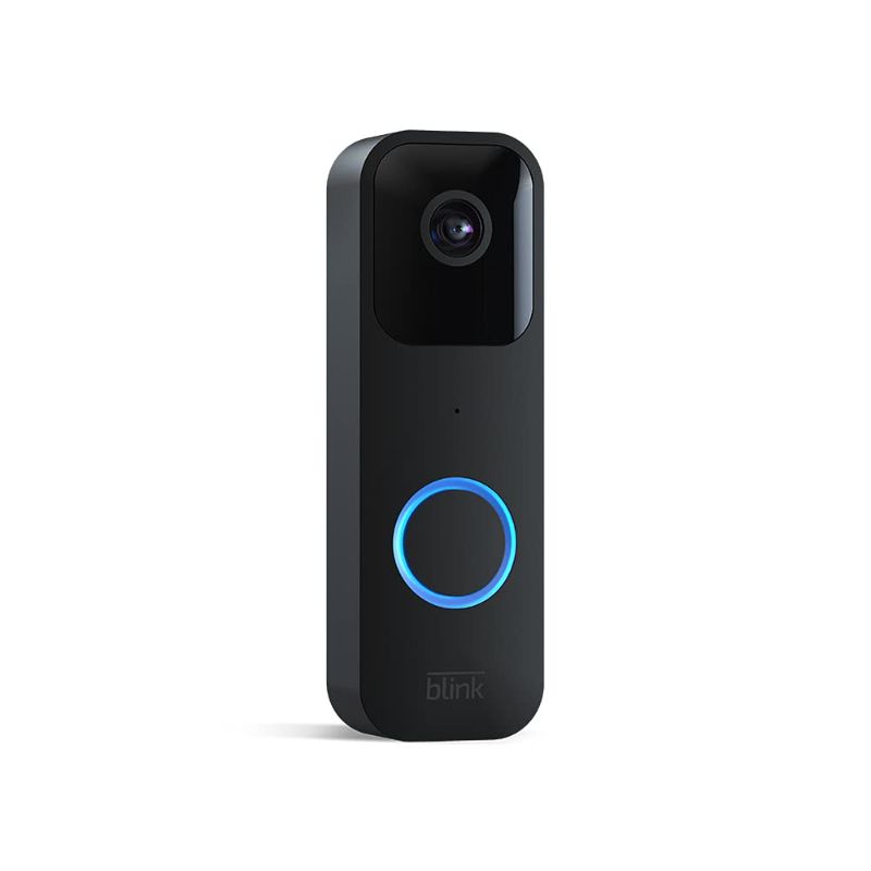 Photo 1 of Blink Video Doorbell | Two-way audio, HD video, motion and chime app alerts and Alexa enabled — wired or wire-free (Black)
