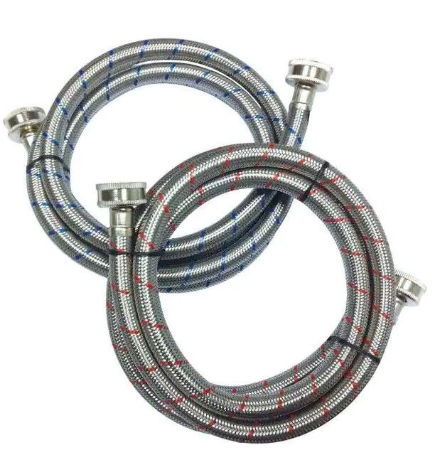 Photo 1 of 
Everbilt
3/4 in. FHT x 3/4 in. FHT x 60 in. Stainless Steel Washing Machine Supply Line (2-Pack)