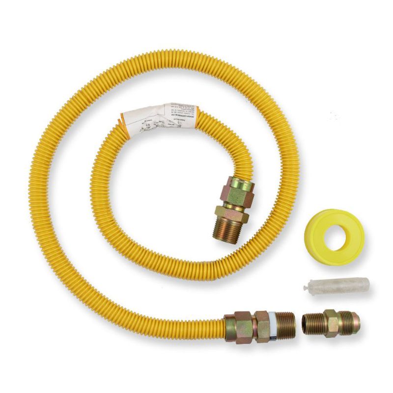 Photo 1 of *MISSING SEALANT, MISSING SHUT OFF VALVE*
Everbilt 4 Ft. Gas Range Connector Kit
