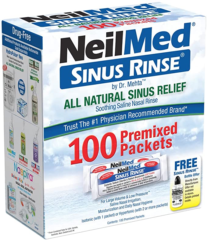 Photo 1 of ** EXP: 02/2024 **  ** NON-REFUNDABLE **  ** SOLD AS IS**
NeilMed Sinus Rinse All Natural Relief Premixed Refill Packets 100 Count (Pack of 1)
