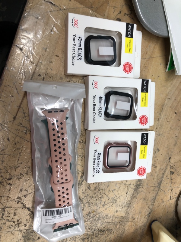 Photo 2 of 3 boxes - I phone watch screen protector + Watch bands 