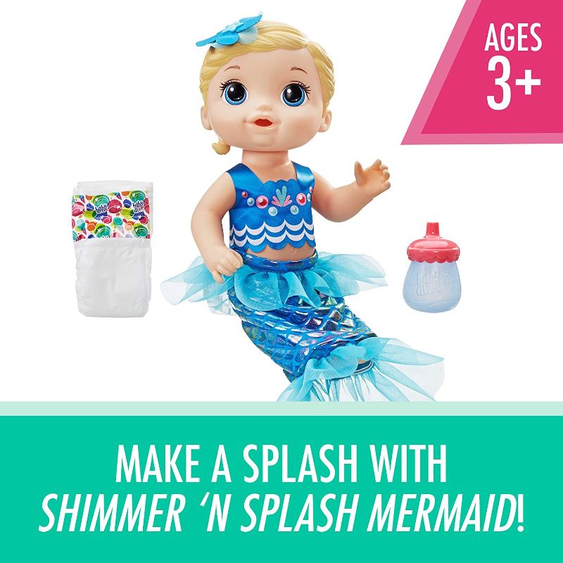 Photo 1 of Baby Alive Shimmer ‘n Splash Mermaid (BLD Hair)
