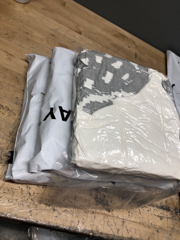Photo 1 of 3 pack - NEWCOSPLAY Animal Knitted Throw Blanket Embroidered Super Soft Cute Blanket for Bed Couch (Angel, 50"x60")
