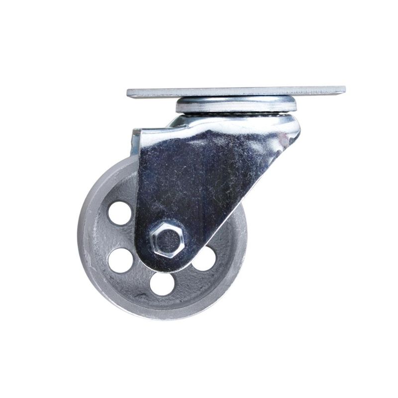 Photo 1 of (4 PACK) Everbilt 3 in. Industrial Steel Swivel Plate Caster with 300 lbs. Weight Capacity (BOLTS NOT INCLUDED)