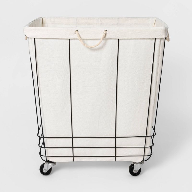 Photo 1 of Industrial Rolling Laundry Basket - Threshold™
