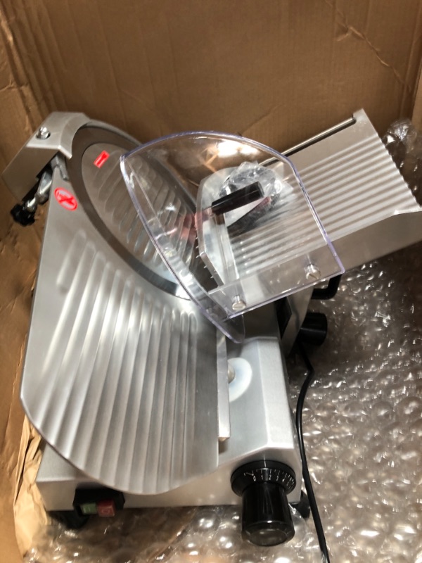 Photo 3 of VEVOR JK-300A All-Purpose Slicer Electric 12 Inch 300 mm Food Slicer 250 W Meat Slicer Machine Cutting Machine Universal Cutter for Meat Cheese Roastbeef Vegetables
